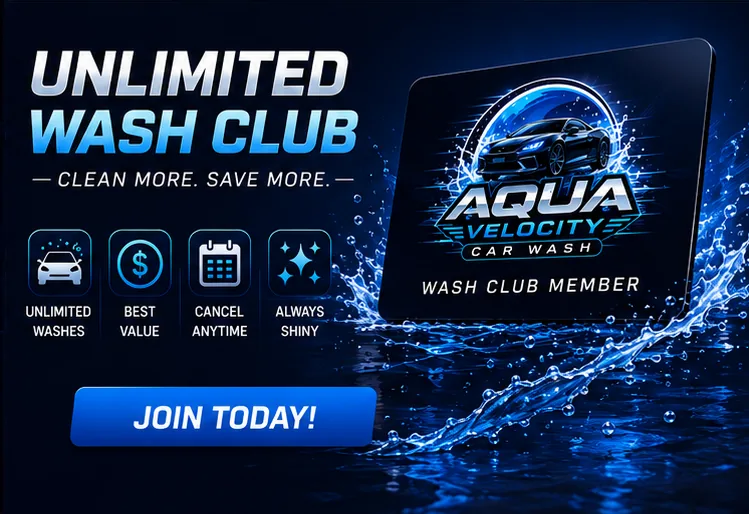 Unlimited Wash Club membership: unlimited washes, best value, cancel anytime, always shiny.